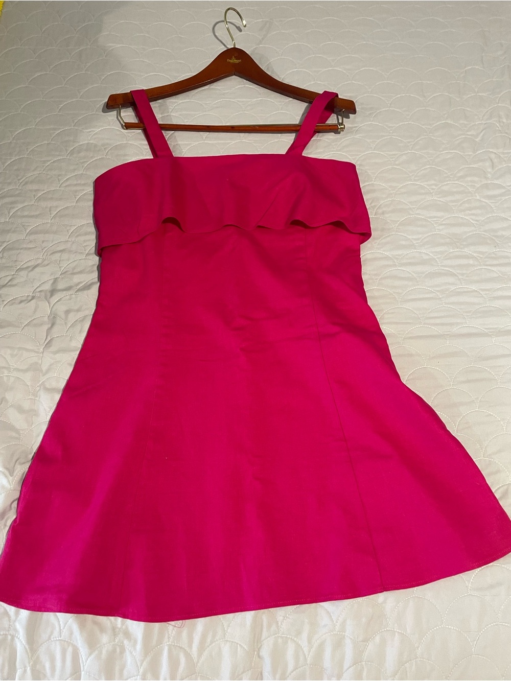 Banana Republic Hot Pink Linen-Blend Dress